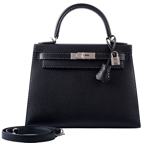 Hermès Kelly Un Point Sur Deux 28 Sellier Black Monsieur 